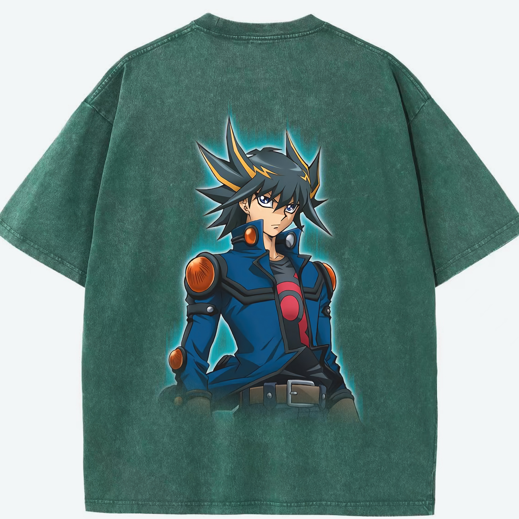 （画像用） 遊☆戯☆王 Yu-Gi-Oh! 綿100% ヴィンテージ風 半袖Tシャツ（背面プリント）